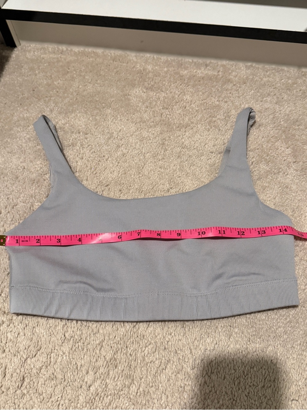 Vuori Ribbed Scoop Bralette - Light Gray - Picture 5 of 8
